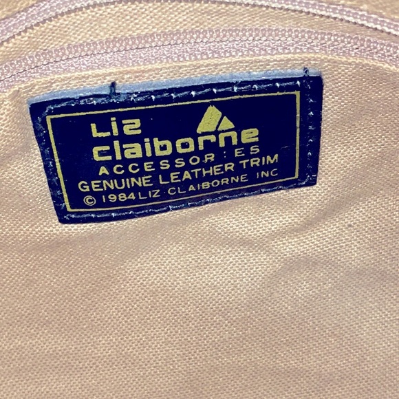 Vintage 80’s Liz Claiborne Genuine Leather Trim Purse - Picture 12 of 15